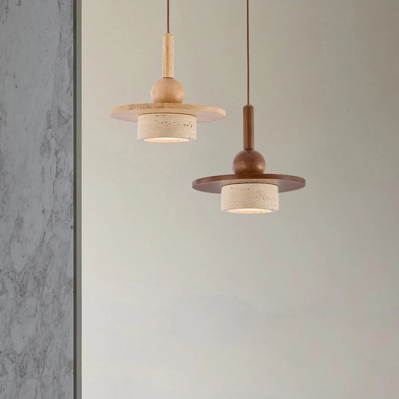 lampadario wabi-sabi in pietra per decorazione vintage interna ed esterna