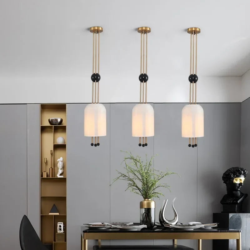 Lampadario in vetro design wabi-sabi per una decorazione moderna