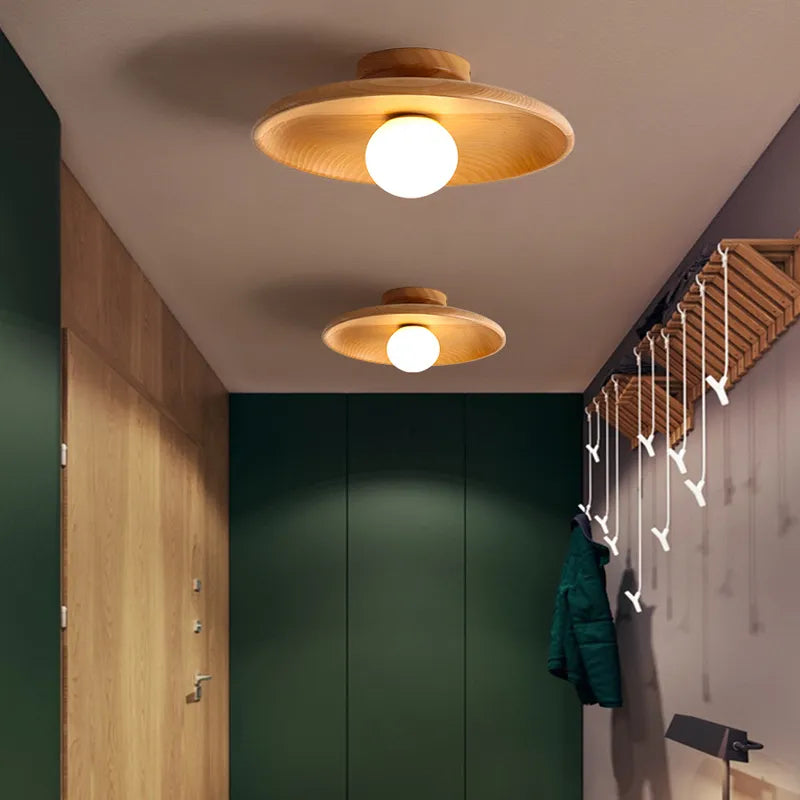 Sospensione scandinava in legno design soffitto