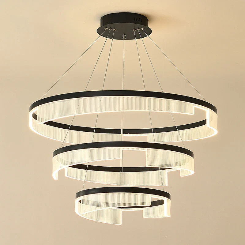 Lampadario LED anello minimalista elegante