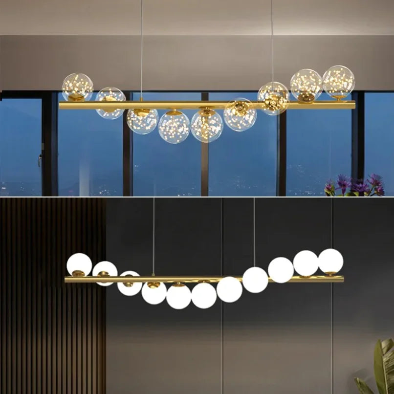 Lampada a sospensione Moderna in Vetro Trasparente Elegante
