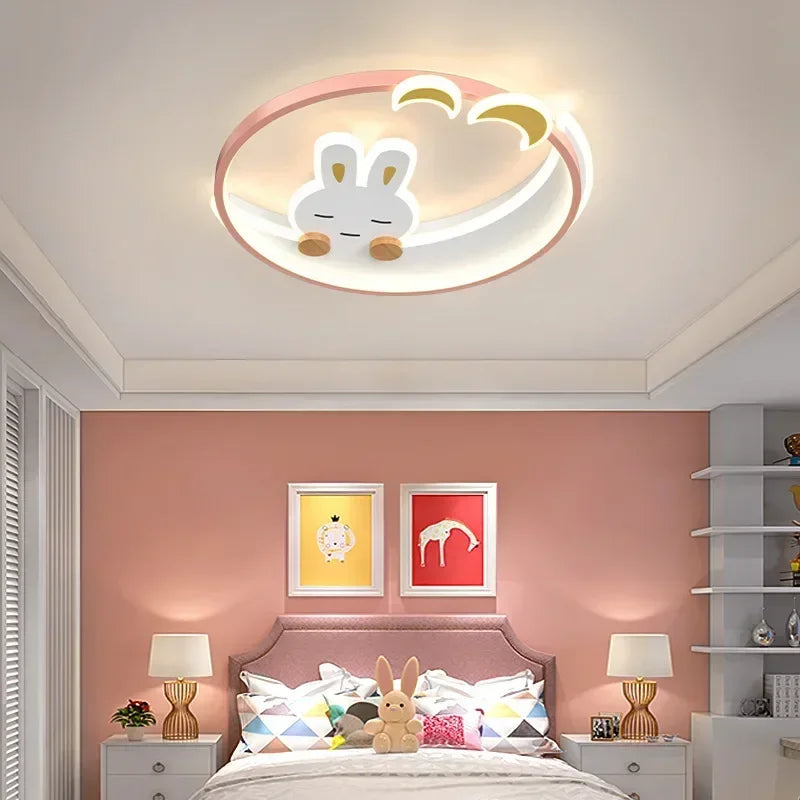 Lampadario per neonati in rosa o verde