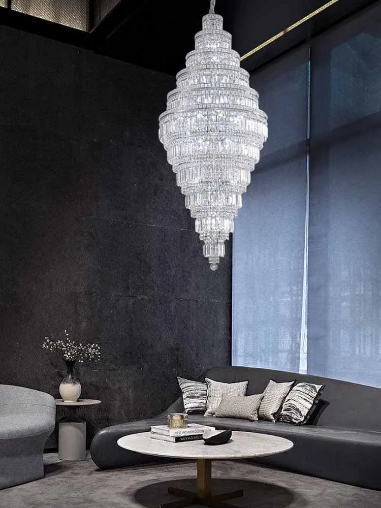 lampadario moderno personalizzato in cristallo per un'illuminazione elegante
