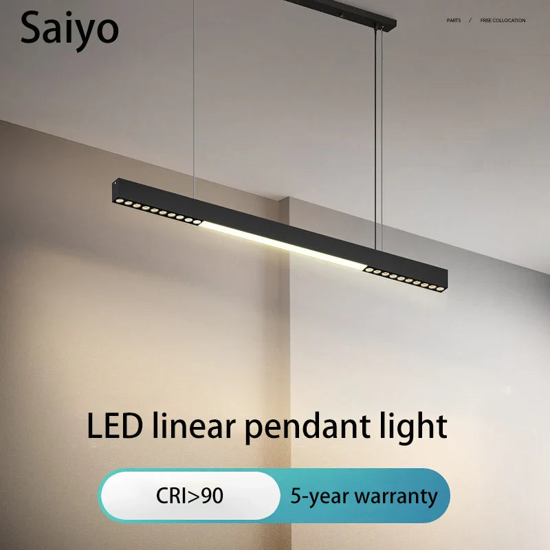 sospensione led lineare lampadari lampade proiettori linea lunga