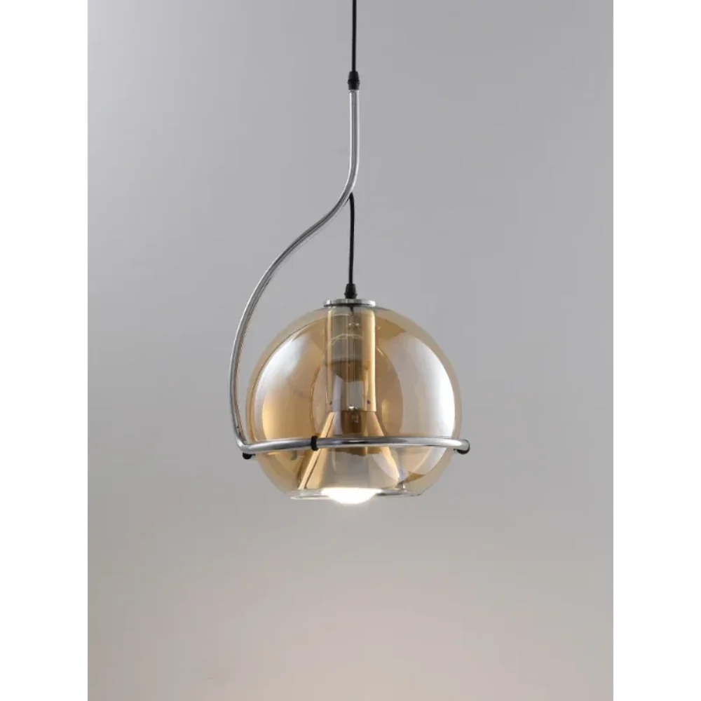 lampadario a sfera di vetro nordico stile retrò per ristoranti e caffè