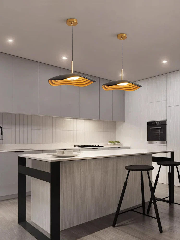 lampadario design a forma di foglia di loto per bar e ristorante