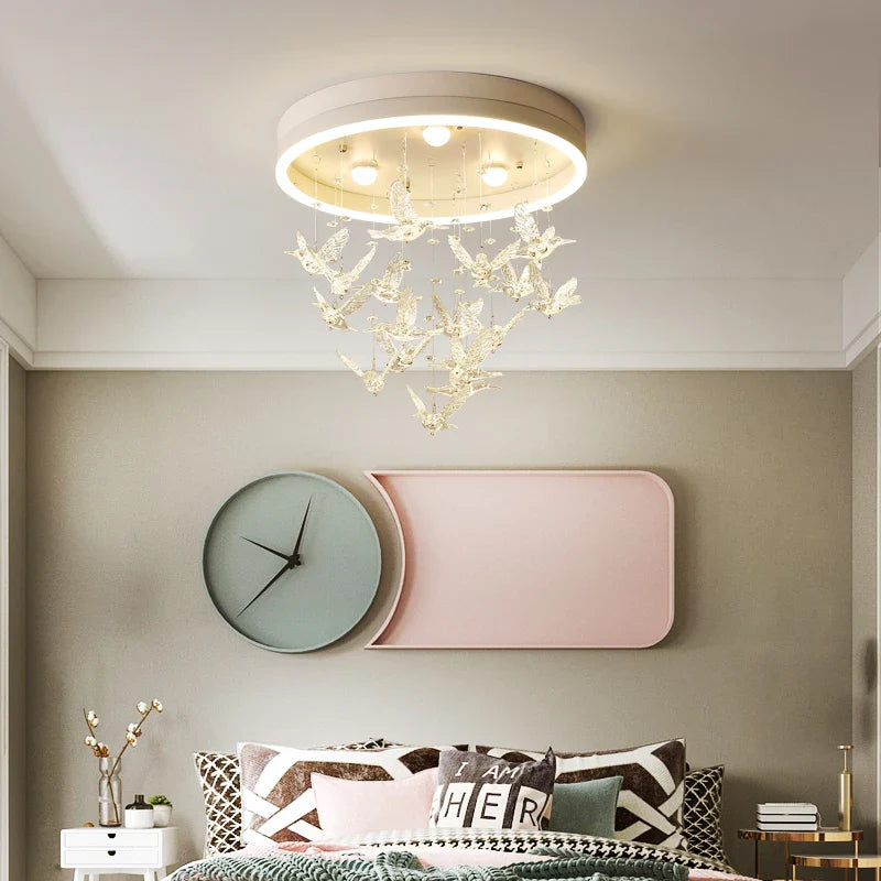lampadario led in cristallo creativo caldo e romantico moderno
