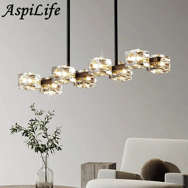 Lampadario LED cristallo moderno