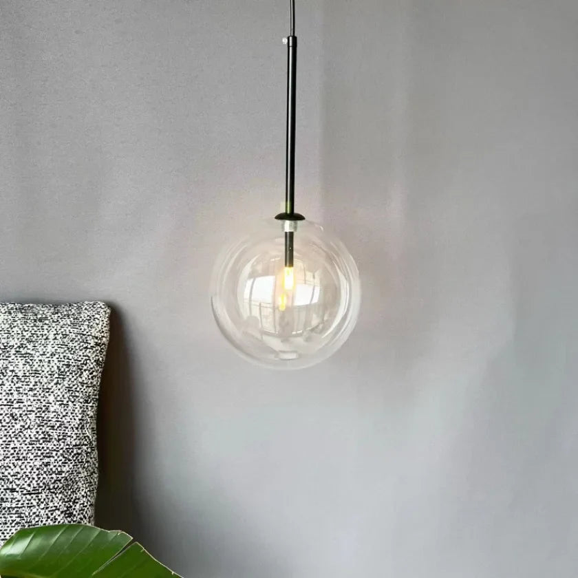 Lampadario Vetro Elegante Design Moderno