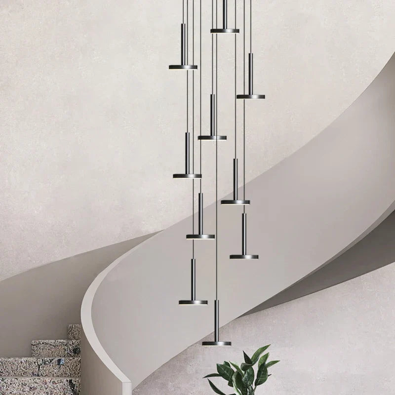 lampadari moderni LED per scale di lusso e caffè
