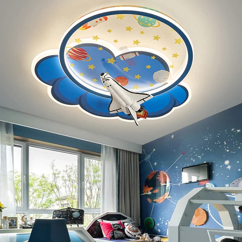 Lampadario design razzo per bambini moderno