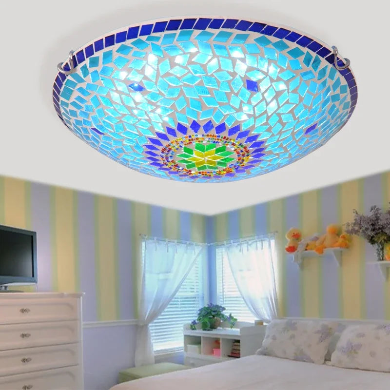 Lampadario in vetro chic contemporaneo