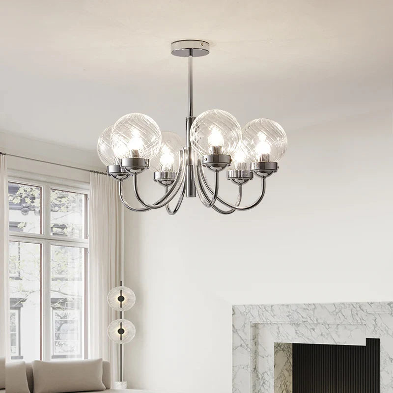 lampadario in vetro artistico stile medievale per decorazione interna