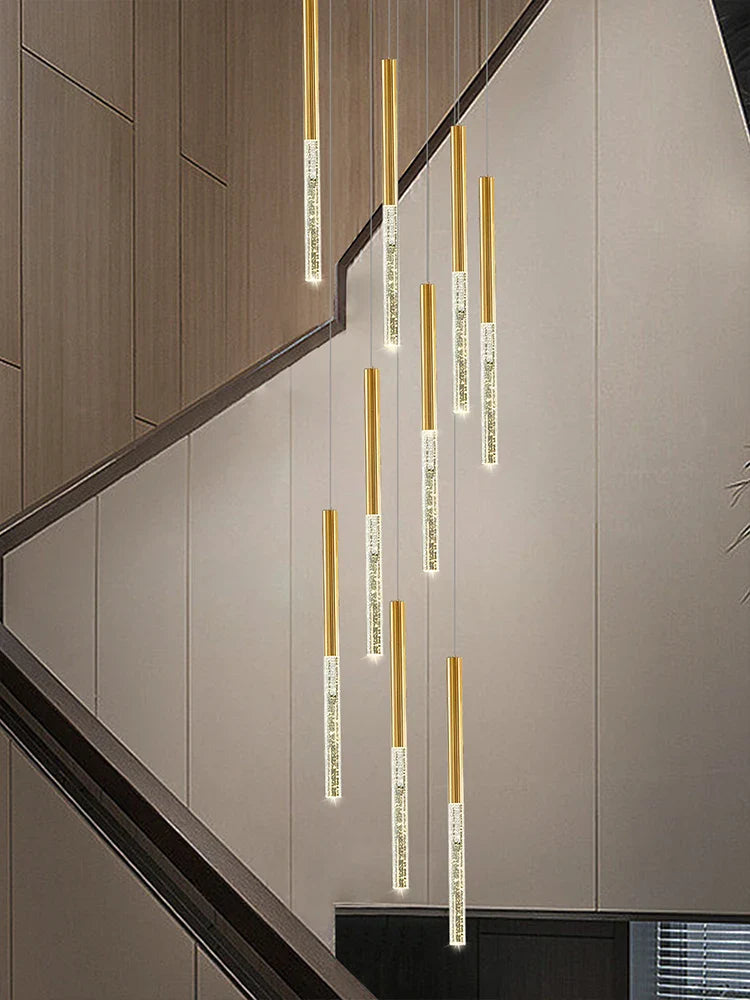 lampadario in cristallo moderno per illuminazione interna minimalista