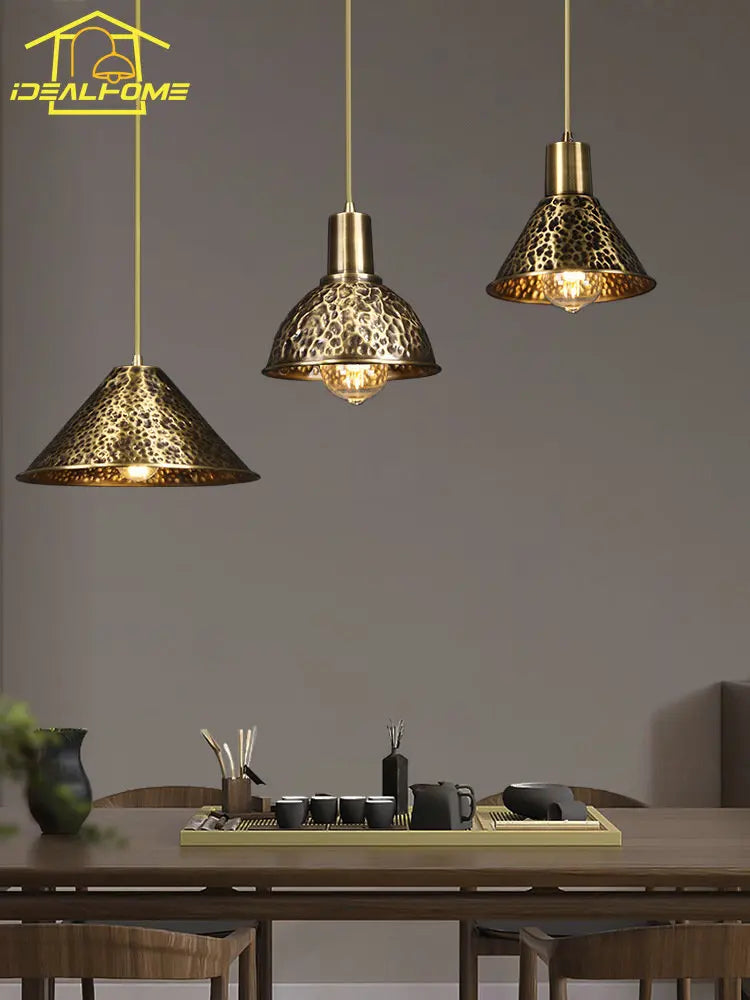 lampadario decorativo cinese in rame per atmosfera zen