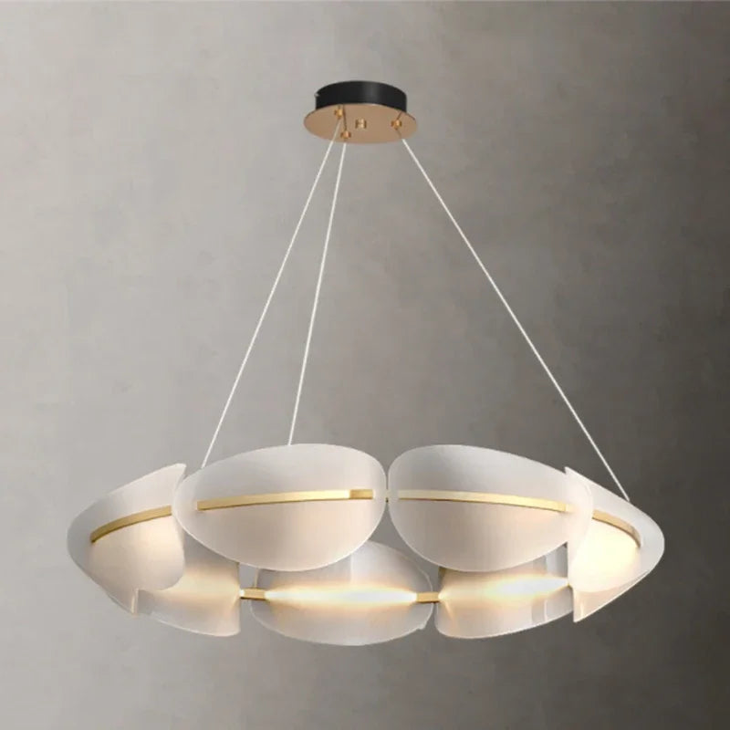 lampadario nordico design creativo a foglie in acrilico