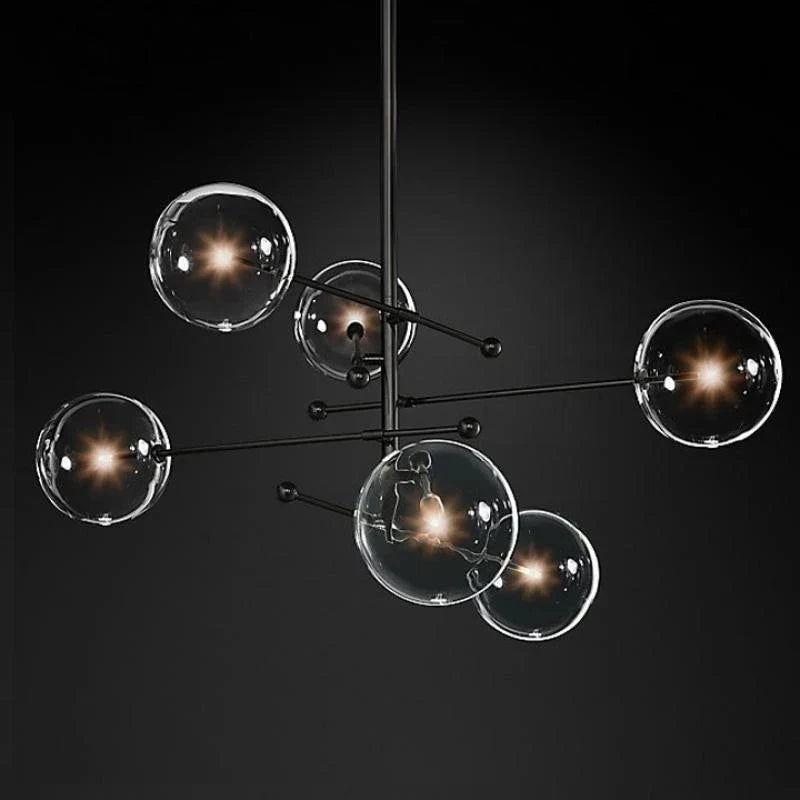lampadario led in vetro nordico per illuminazione sospesa decorazione interna
