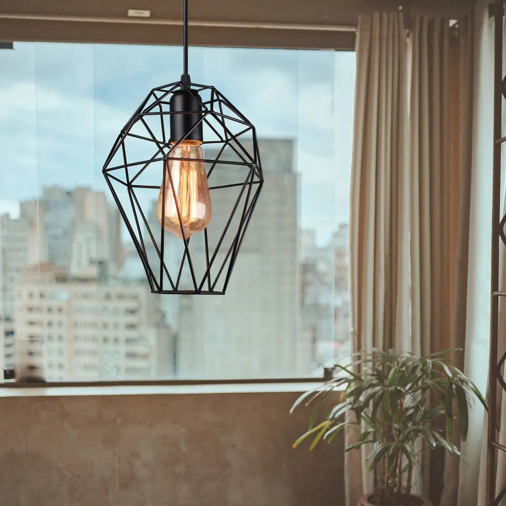 Lampadario design industriale moderno in metallo