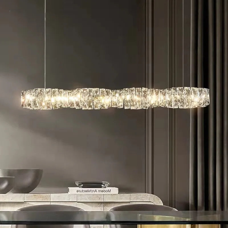 Lampadario LED sospeso in cristallo K9 di lusso