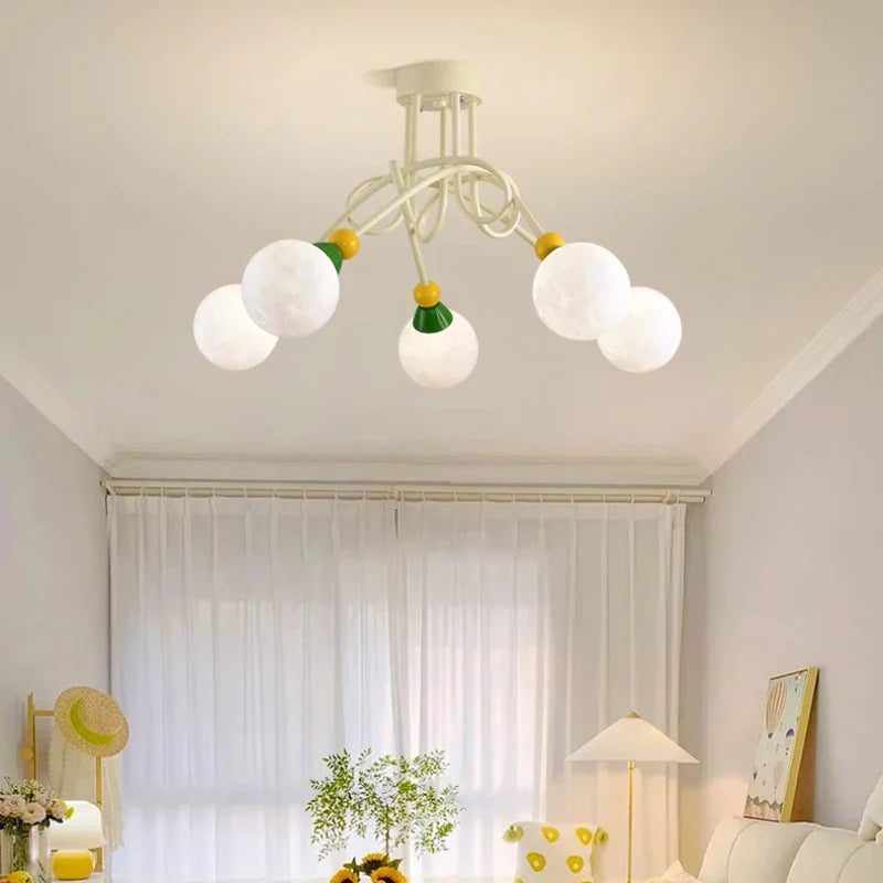 lampadario nordico colorato per camera bambini moderna e semplice