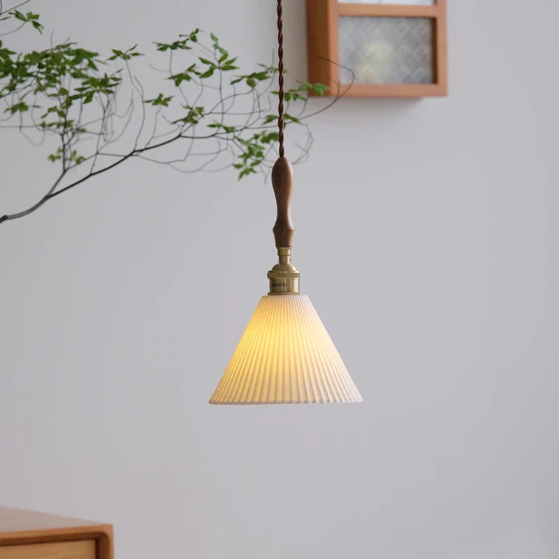 lampadario nordico vintage in ceramica e ottone lampada sospesa