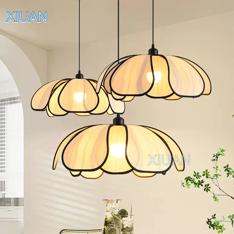 lampadario abaca fatto a mano in stile retrò francese LED
