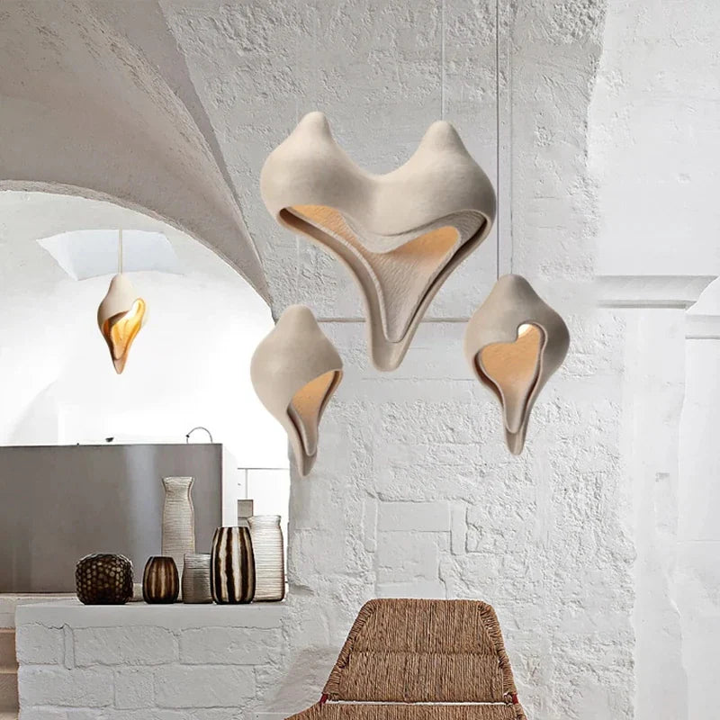 lampadario moderno in gesso design creativo conchiglia sospensione