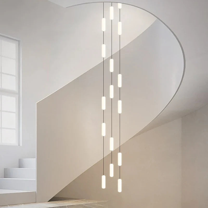 lampadario LED nordico per scale duplex attico villa