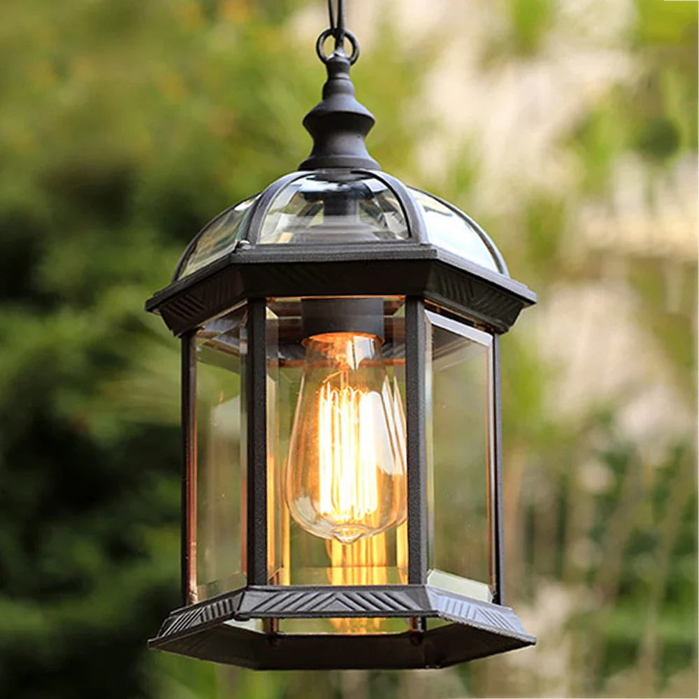 lampadari esterni retrò creativi per giardino e gazebo