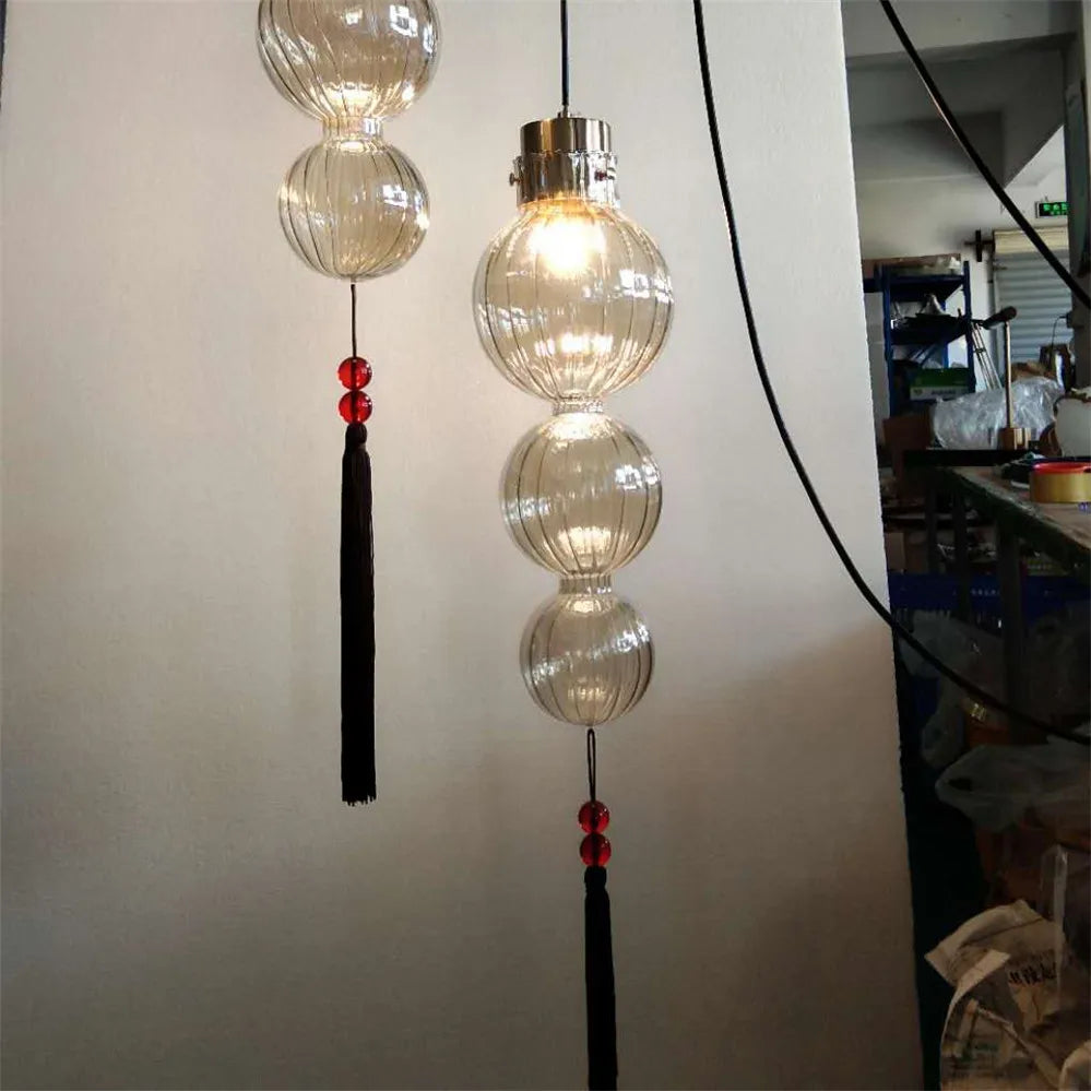 Lampadario moderno in vetro design cinese