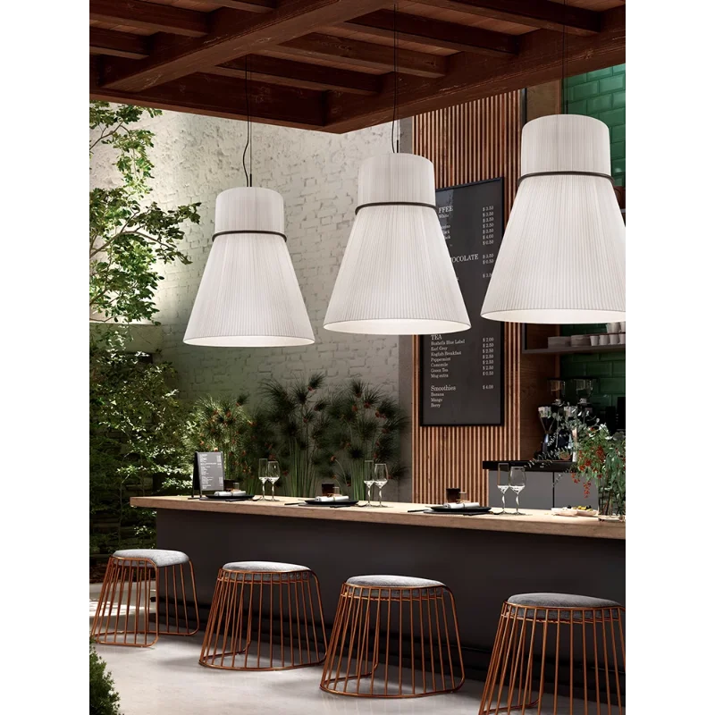 lampadario in tessuto giapponese design per ristoranti e bar