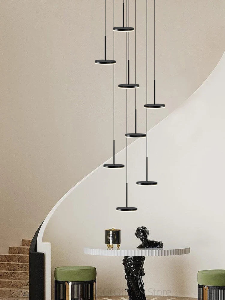 lampadario circolare LED moderno nordico design sospeso