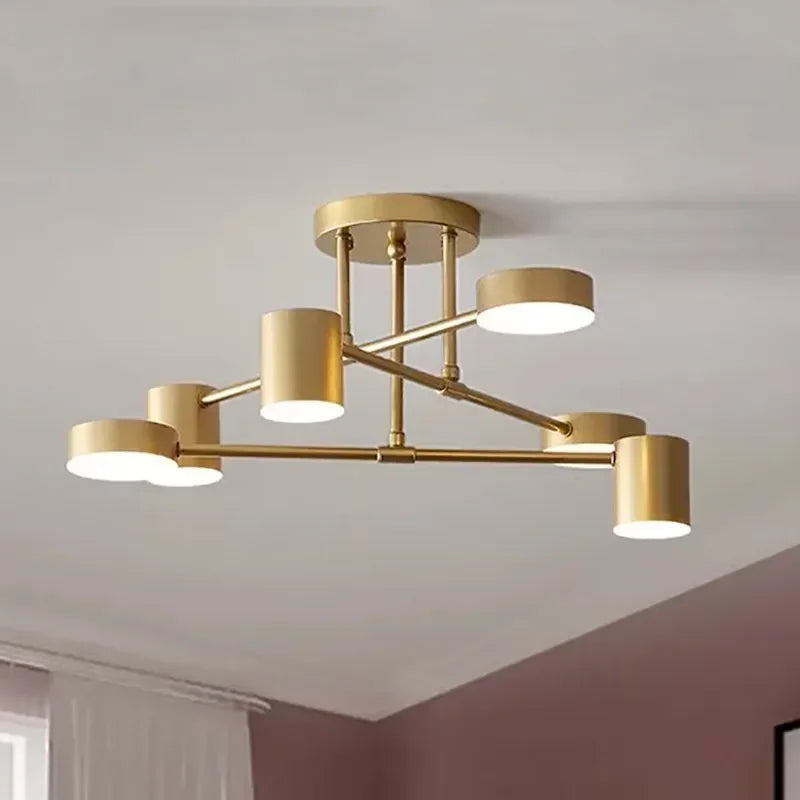 Lampadario led moderno semi-nero bianco oro interno soggiorno sala da pranzo camera
