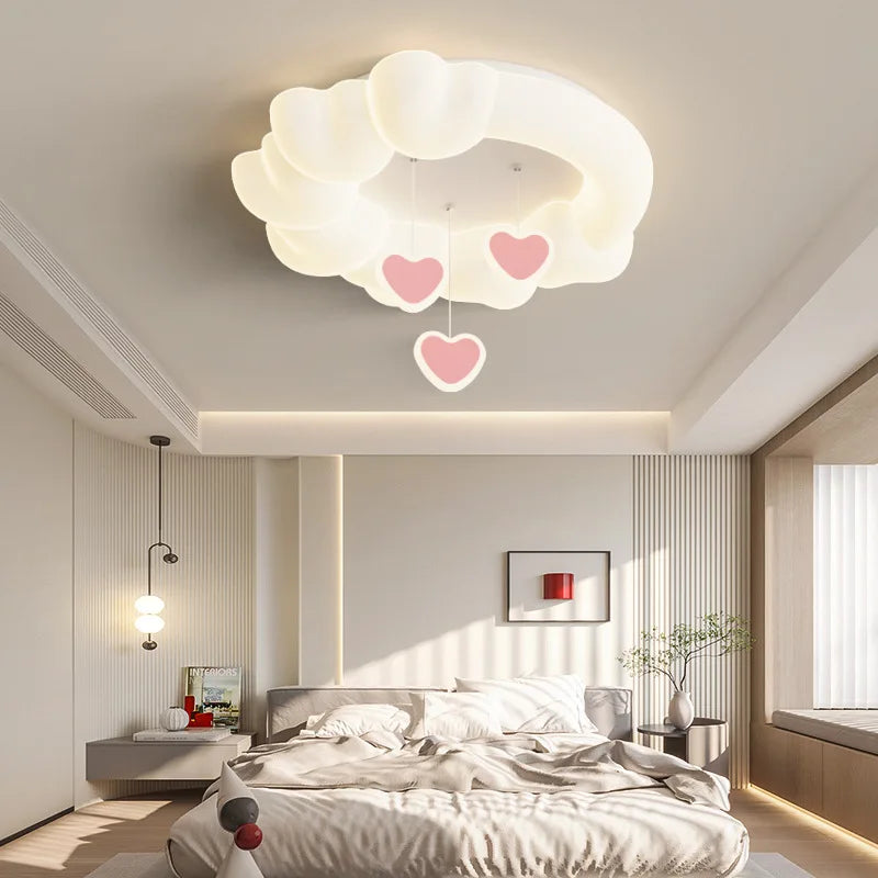 lampadario sospeso a forma di stella luna e nuvola per bambini