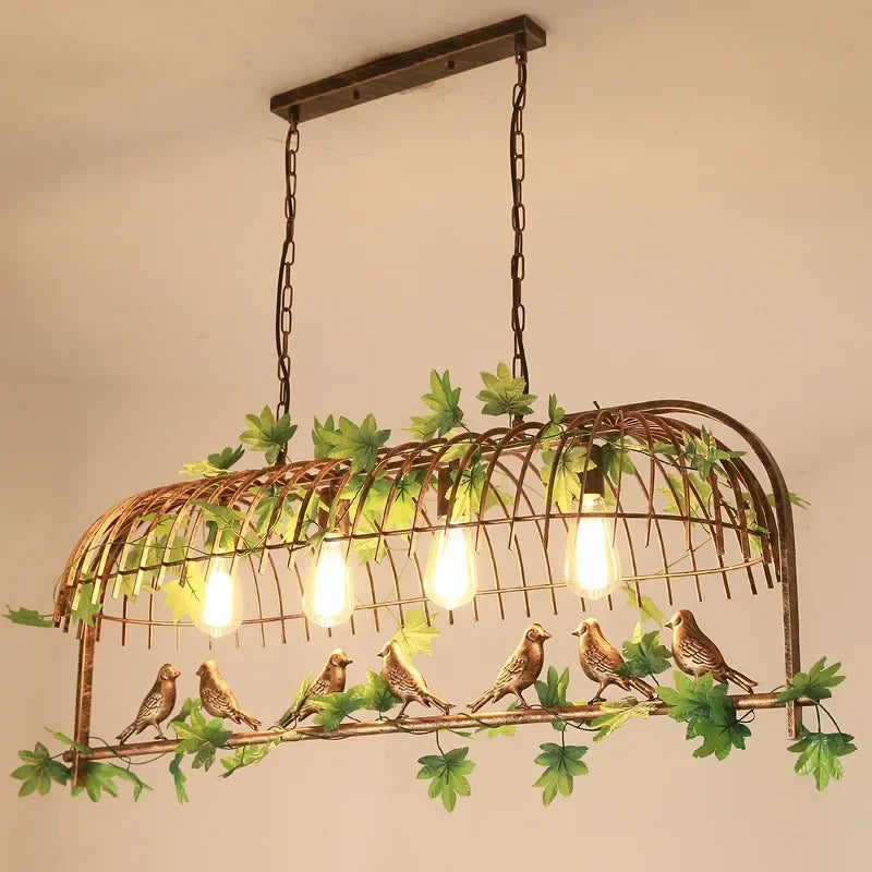 lampadario industriale retrò per piante in vaso creativo