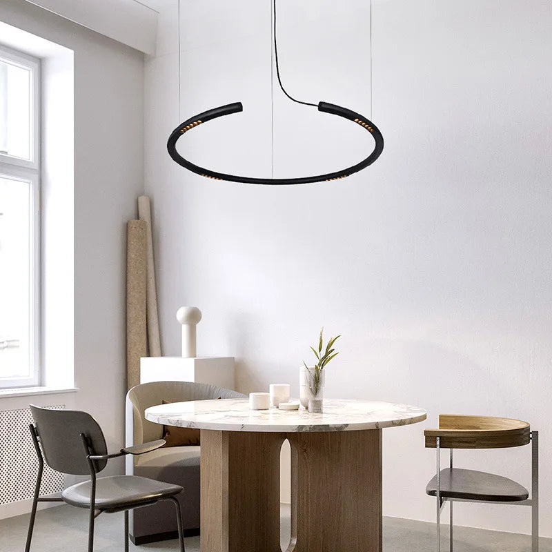 lampadario rotondo con sensore a mani e intensità variabile