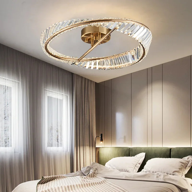 Lampadario Cristalli Moderni Elegante
