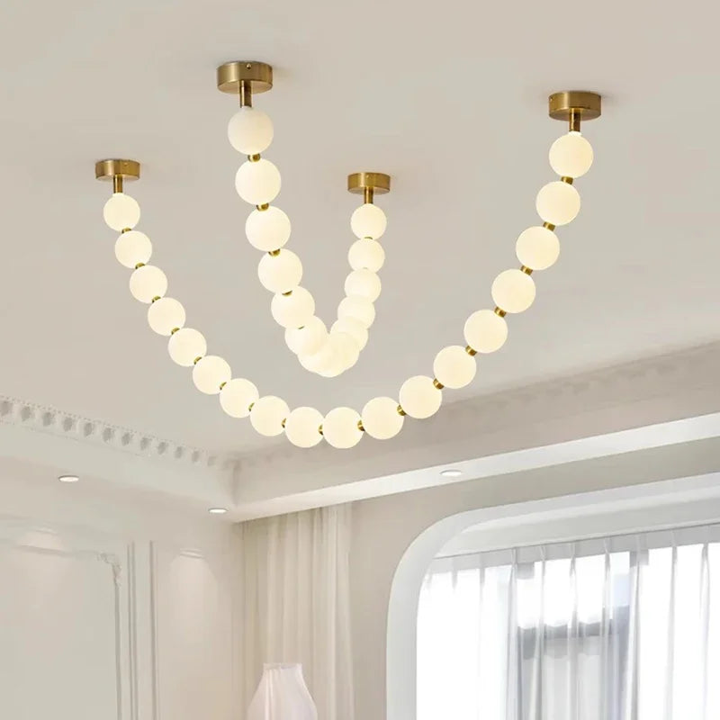 lampadario design perle nordiche led per decorazione casa