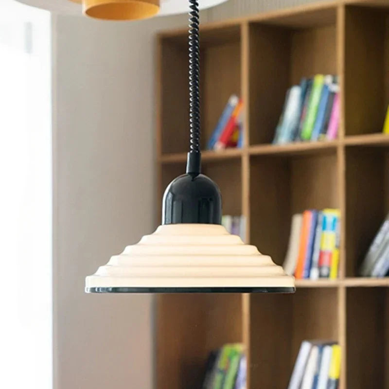 lampadario in vetro nordico con illuminazione led vintage
