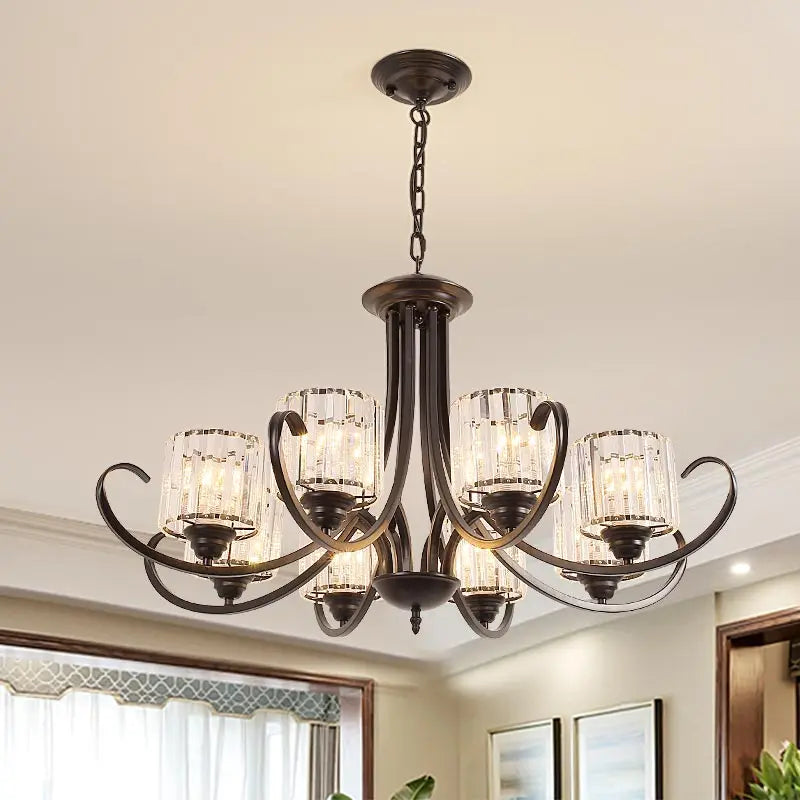 lampadario in cristallo retrò sospensione moderna per decorazione interna