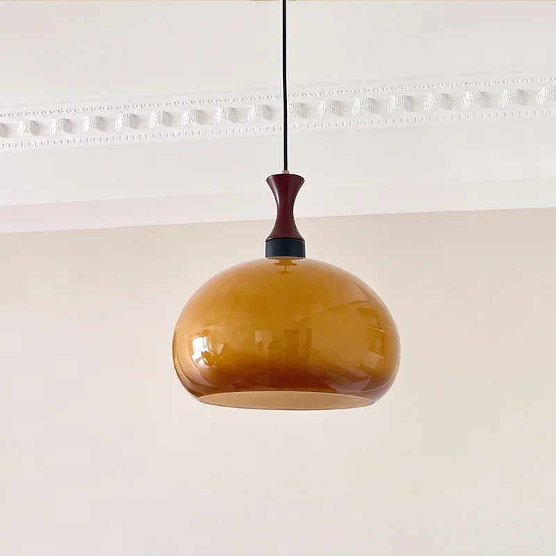 Lampadario Bauhaus medievale giapponese retrò vetro soggiorno camera ufficio bar