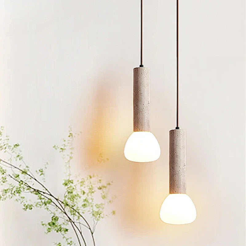 lampadario retrò moderno in pietra di grotta per decorazione interna