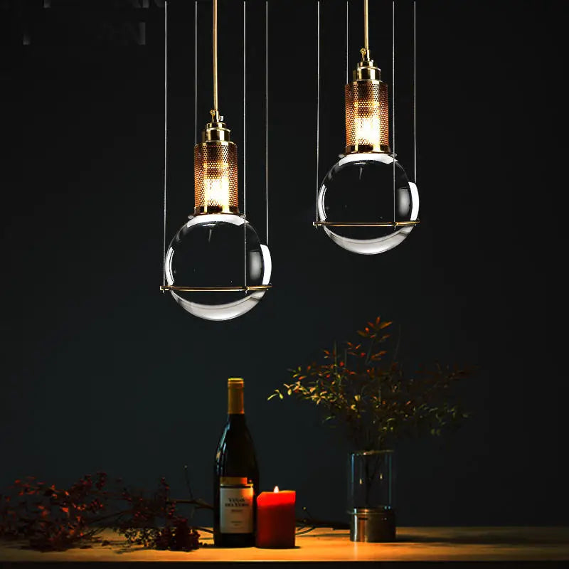 Lampadario in vetro moderno per interni