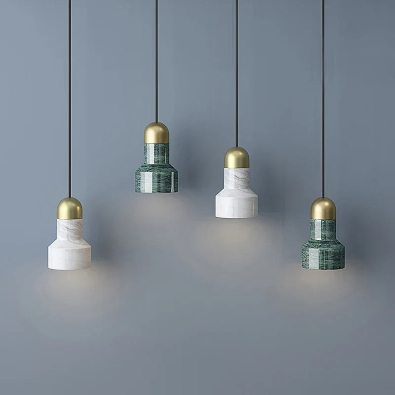 lampadario nordico retrò in marmo di lusso led