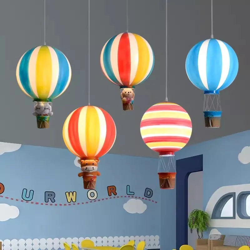 lampadario mongolfiera creativo lampada bambini decorazione asilo scuola