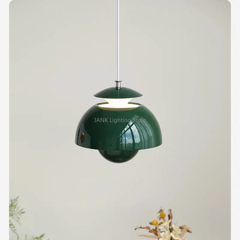 Design danese fiore bocciolo sospensione moderna semplice ristorante cameretta camera comodino lampadario nordico casa lampade LED