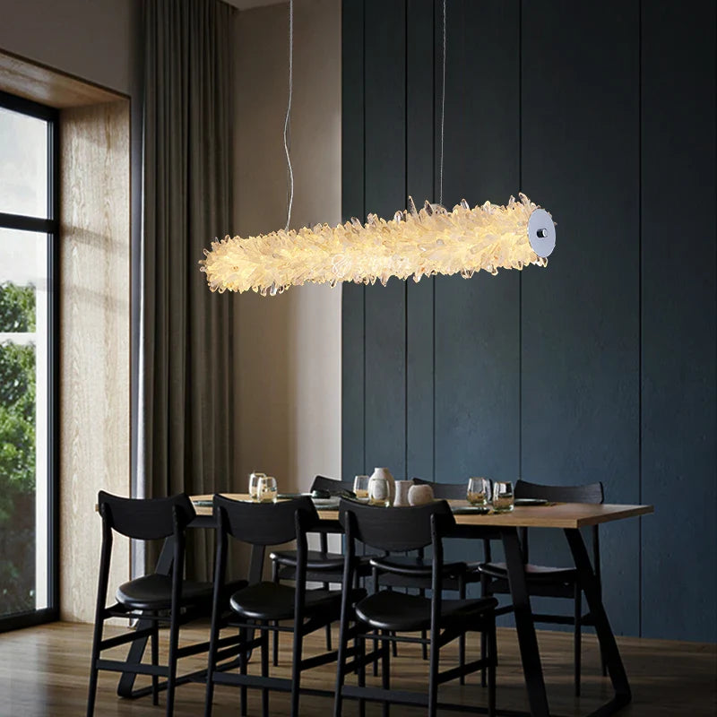 lampadario in cristallo leggero per decorazione moderna ed elegante