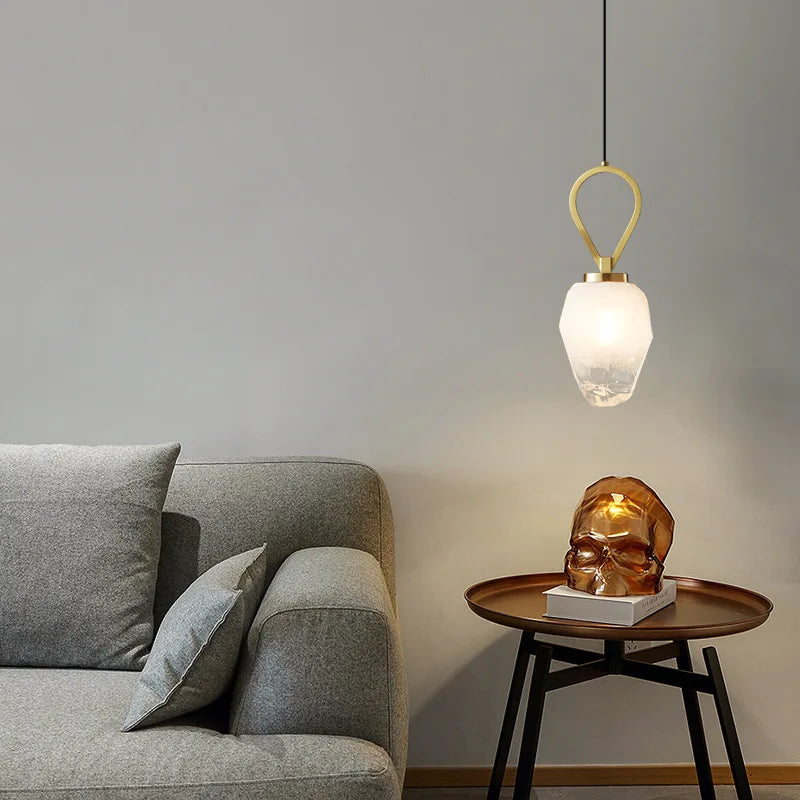 Lampadario in ottone elegante regolabile