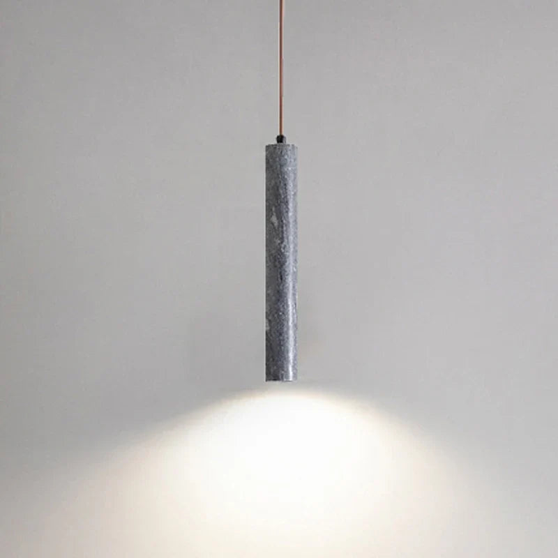lampadario cilindrico in marmo naturale LED minimalista di lusso