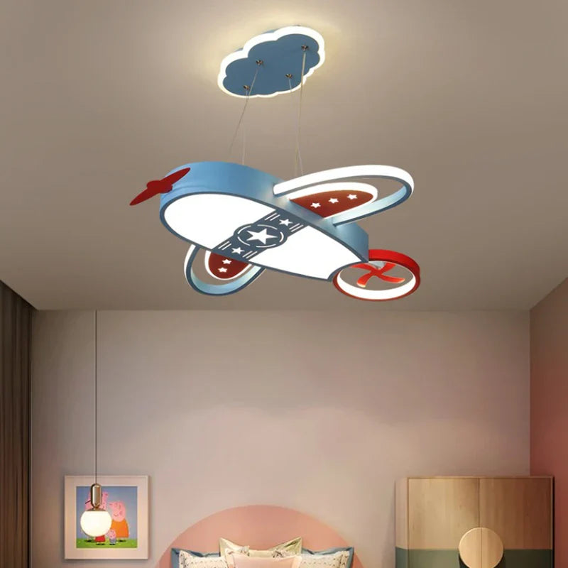 lampadario aereo moderno per bambini con illuminazione telecomandata